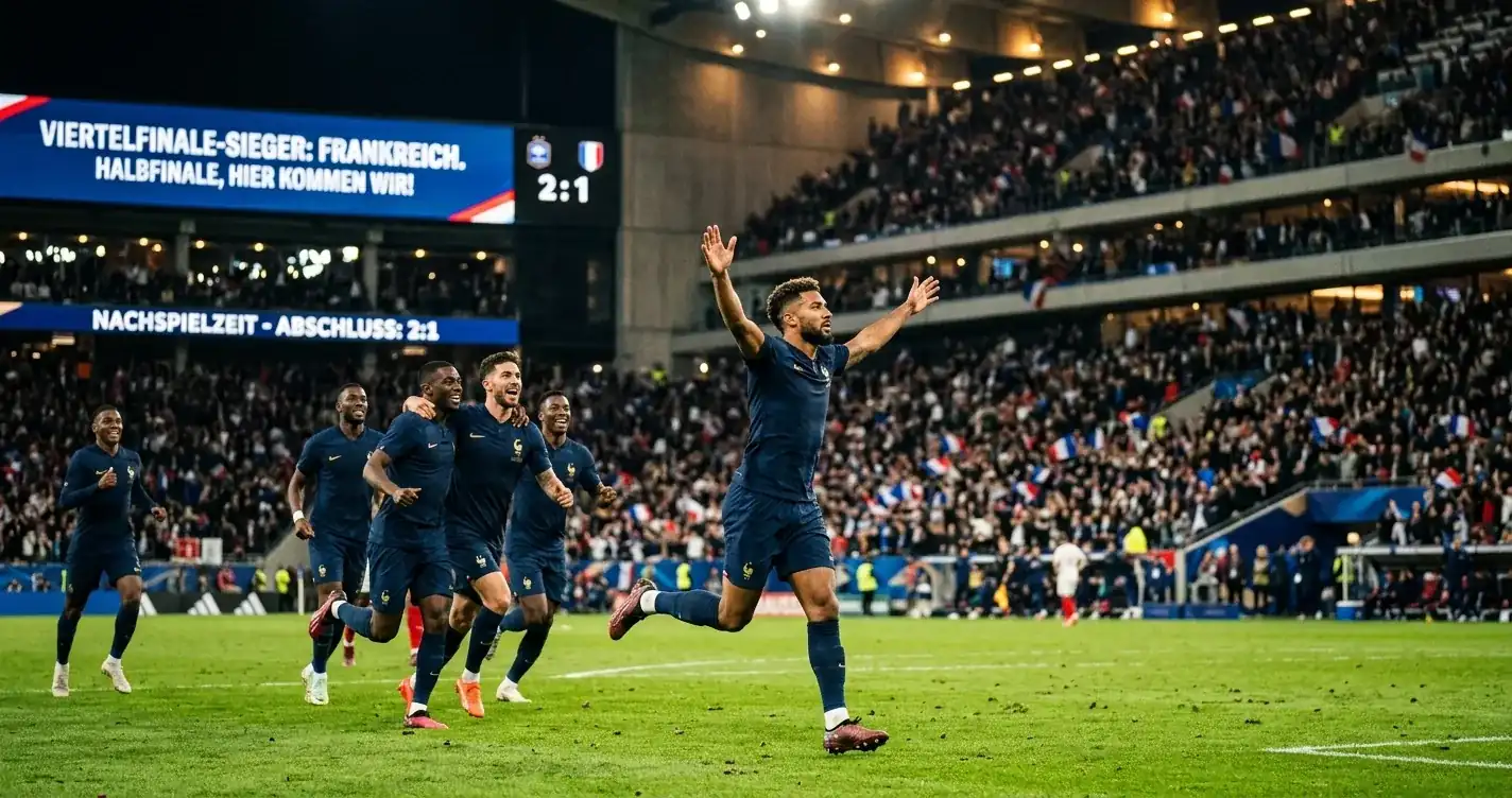 Frankreich bejubelt den Einzug ins WM-Halbfinale nach dem 2:0 gegen Marokko