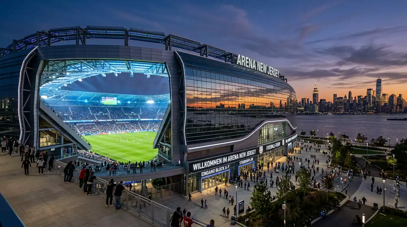 MetLife Stadium in East Rutherford, New Jersey — Austragungsort des WM 2026 Finales