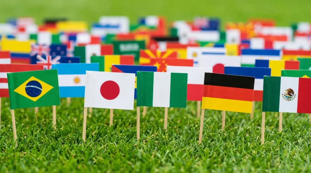 Alle 48 teilnehmenden Nationalmannschaften der Fußball-Weltmeisterschaft 2026 sortiert nach Konföderationen und Gruppen
